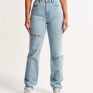 Curve Love Ultra High Rise 90s Straight Jean- light destroy